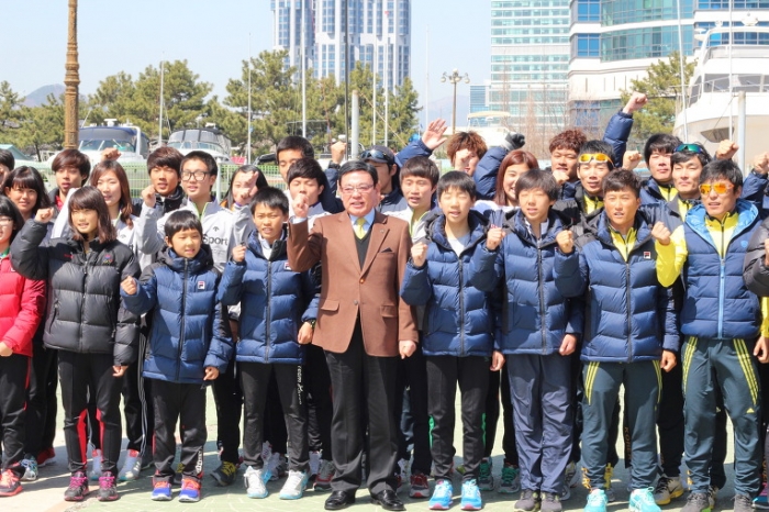 박순호 회장님, 요트 국가대표 선수단 격려