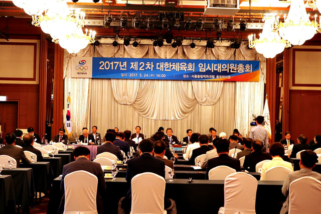 정제묵 회장, 대한체육회 임시대의원총회 참석