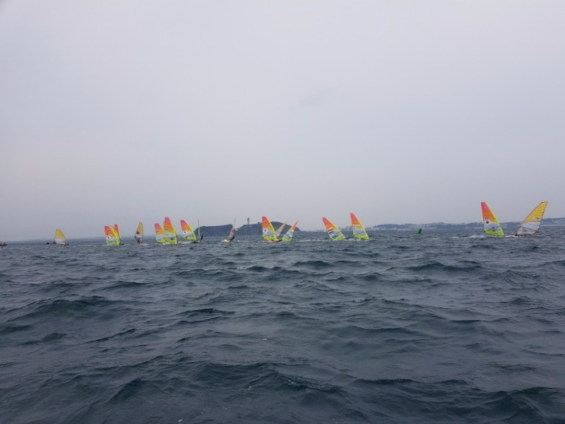 에노시마 올림픽위크 경기 2일차 - RS:X 이태훈선수 1위
